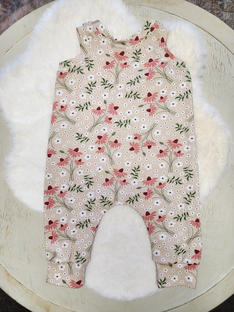 Tan Flower Romper