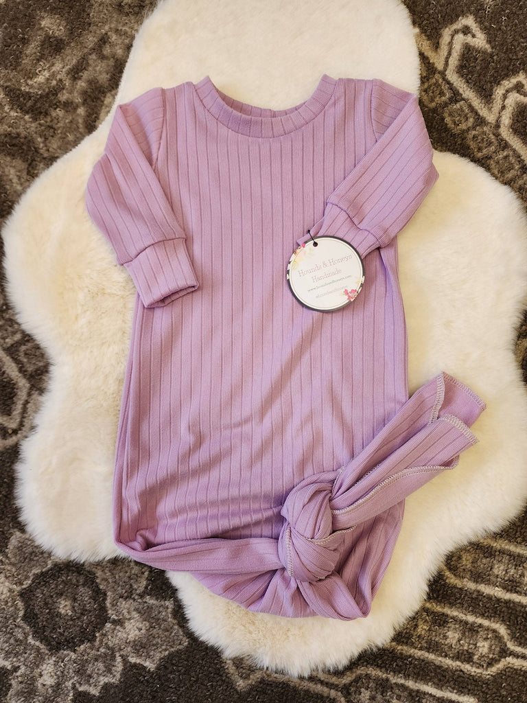 Lavender Ribbed Gown