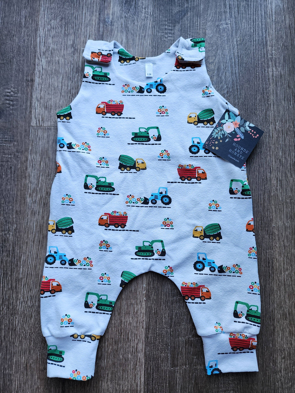 Construction Button Romper