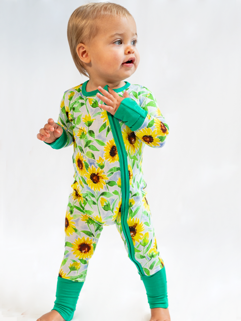 Sunflowers Zip Romper