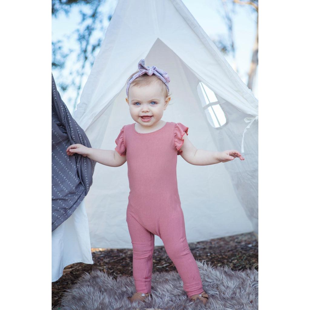 Pink Flutter Romper
