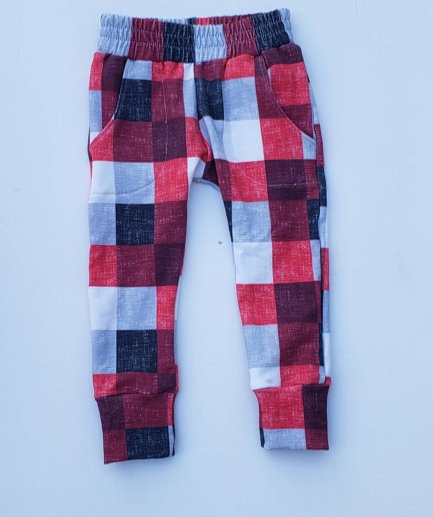 Red Plaid Joggers