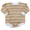 Tan Stripe Ribbed Romper