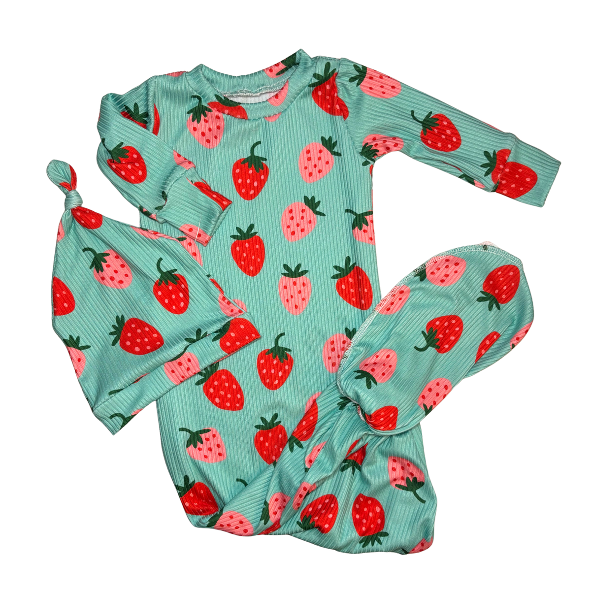 Strawberry Knotted Gown & Hat