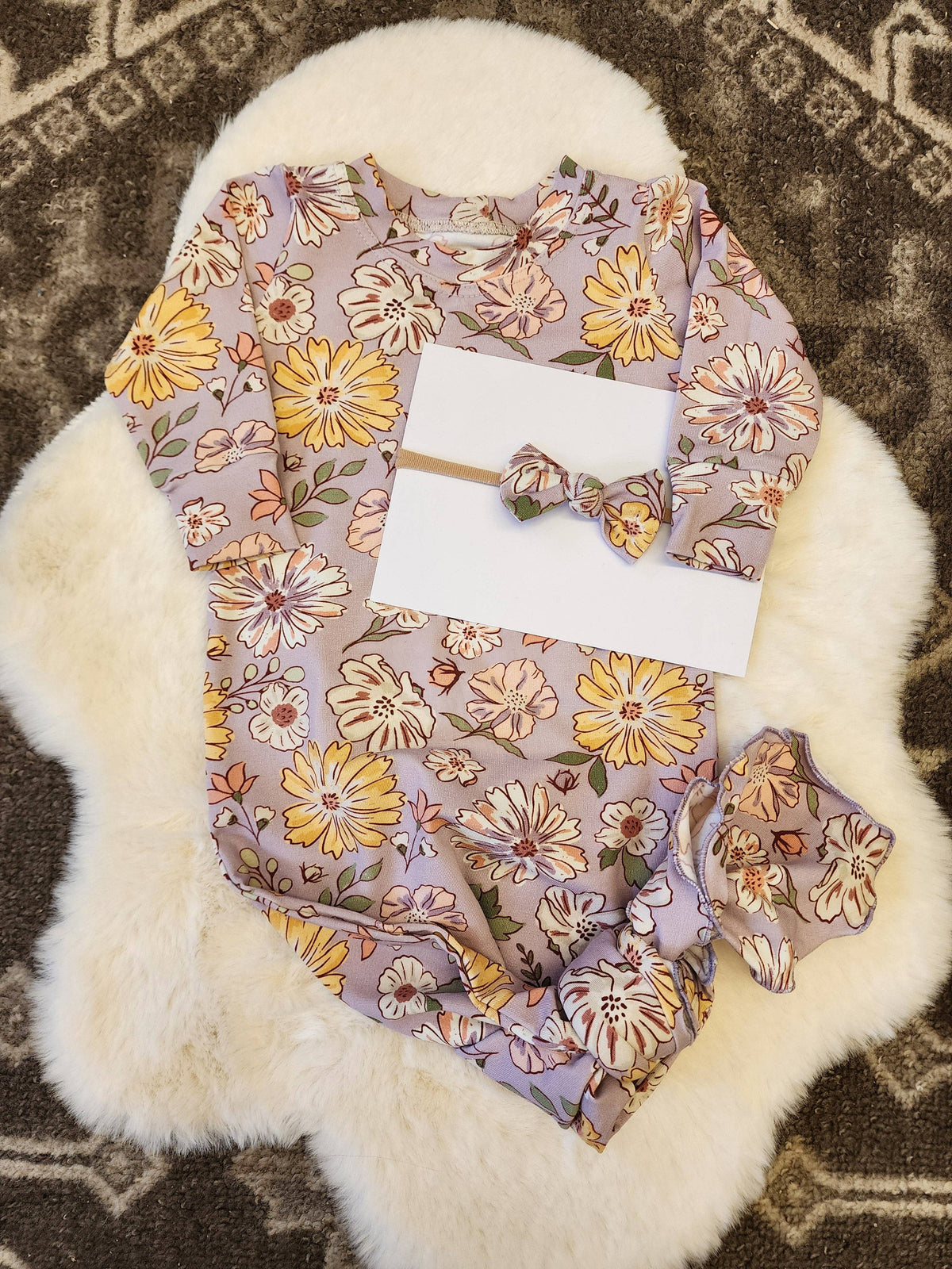 Fall Flowers Gown & Bow